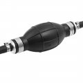 X Autohaux 1 4 6mm Fuel Line Assembly With Hand Primer Bulb 7ft For Outboard Boat Motors Universal Black Rubber