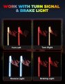 Kemimoto 2pc 3ft Whip Lights With Mounts For Side By App Control Led Utv Offroad Compatible Polaris Rzr Can-am Maverick X3 1
