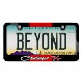 Ipick Image Made For Dodge Challenger R T Classic Racing Stripe Black Metal License Plate Frame