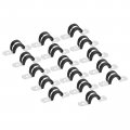 Uxcell 16pcs 12mm 1 2 Cable Clamp Rubber Pipe Strap Cushioned 304 Stainless Steel Hose U Shape Metal Tube Holder For Wire