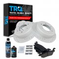 Trq Rear Ceramic Brake Pad Performance Rotor Kit W Chemicals For Hummer H3 H3t 