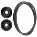 Caltric 2 Idler Pulley With Belt Compatible John Deere D100 D105 D110 D120 D125 D130 D140 D150