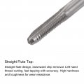 Uxcell 3 16-24 Unc Straight Flute Tap Left Hand And 7mm Twist Drill Bit Set Titanium Plated High Speed Steel Drilling Machine