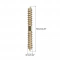 Uxcell 6x25mm Hanger Bolts 48pcs Double Ended Self-tapping Thread Wood To Dowel Screws For Connecting