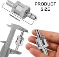 Jonmon 3 8 Inch 10mm Check Valve Non-return One Way Aluminium Alloy Silver Fuel Line Air Oil Petrol Diesel Water For Snowmobile