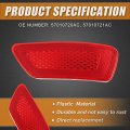 X Autohaux Rear Right Bumper Reflector Light Cover For Jeep Grand Cherokee 2011-2020 57010720ac 57010721ac Red