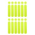 12pcs Universal Reflective Safety Stickers For Helmet Adhesive Tape Reflector Bicycle Motorcycle Vehicles Racing Helmets Set Of 