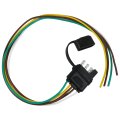 4 Pin 5 Wire Trailer Wiring Harness 18 In 16awg Pure Copper Way Flat Replacement Plug For Utility Boat Atv Utv Taillight 