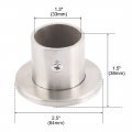 Uxcell 304 Stainless Steel Closet Rod Bracket Flange Lever Supports Holder Hangers 1 3 Inch Dia 2pcs