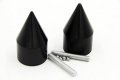 Httmt Mt220-001- Black Spike Bar Ends Hand Grip Handlebar End Caps Compatible With Suzuk Gsxr 600 1992-2013