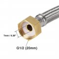 Uxcell Faucet Supply Line Connector G1 2 Female X 24 Inch Length 304 Stainless Steel Hose Brass Nut