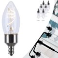 Satco S11525 Led Bulb 4w 40w Eq B11 Candelabra Vintage Style Flex Gray Coil Filament 2700k Warm White E12 Base Dimmable Clear