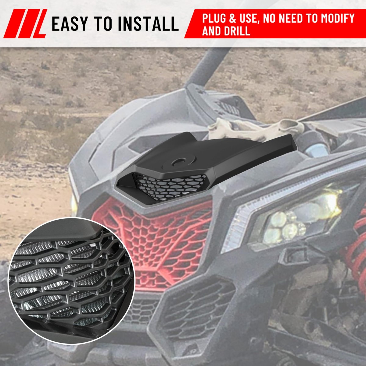 Turbo Hood For Can Am X3 Front Scoop Can-am Maverick Xds Xrs Max R 2017-2023 Accessories 1pc Replace 705014313