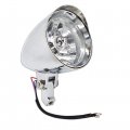 Motorcycle Chrome Visor Headlight Lamp Replacement For Chopper Dyna 