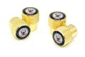 Elektroplate Officially Licensed United States Navy Insignia Gold Aluminum Knurling Tire Valve Stem Caps Universal Fit For Cars 