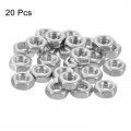 Uxcell Left-hand Hexagonal Nut M3x0 5mm 304 Stainless Steel Reverse For Assembling And Fastening Silver 20pcs