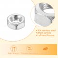 Uxcell Left-hand Hexagonal Nut M3x0 5mm 304 Stainless Steel Reverse For Assembling And Fastening Silver 20pcs