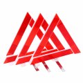 8milelake 3 Pack Vehicle Safety Triangles Warning Reflector Highly Emergency Early Roadside Tool 
