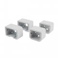 Deckorators Textured White Aluminum Contemporary Rail Horizontal Bracket Kit 2-piece 4-pack 