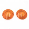Httmt Mt293-001-cover- Orange Turn Signal Lens Covers For 86-12 H-d Road Glide King Tour 
