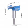 Uxcell Forstner Drill Bits 53mm Tungsten Carbide Wood Hole Saw Auger Opener Woodworking Hinge Drilling Boring Bit Cutter Blue