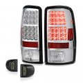 Chrome Housing Premium Led Tail Light Full-led License Plate Lamp Assembly Replacement Bundle For 2000-2006 Chevy Tahoe 