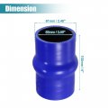 Uxcell Universal 52mm 2 05 Id Straight Hump Coupler Silicone Hose 102mm Long Intercooler Tube Piping With T Bolt Clamp Blue
