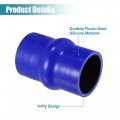 Uxcell Universal 52mm 2 05 Id Straight Hump Coupler Silicone Hose 102mm Long Intercooler Tube Piping With T Bolt Clamp Blue