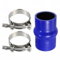 Uxcell Universal 52mm 2 05 Id Straight Hump Coupler Silicone Hose 102mm Long Intercooler Tube Piping With T Bolt Clamp Blue 