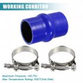 Uxcell Universal 52mm 2 05 Id Straight Hump Coupler Silicone Hose 102mm Long Intercooler Tube Piping With T Bolt Clamp Blue