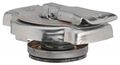 31505 Safety Release Radiator Cap Silver Metal Machined Finish With Overflow Tube And Lever 