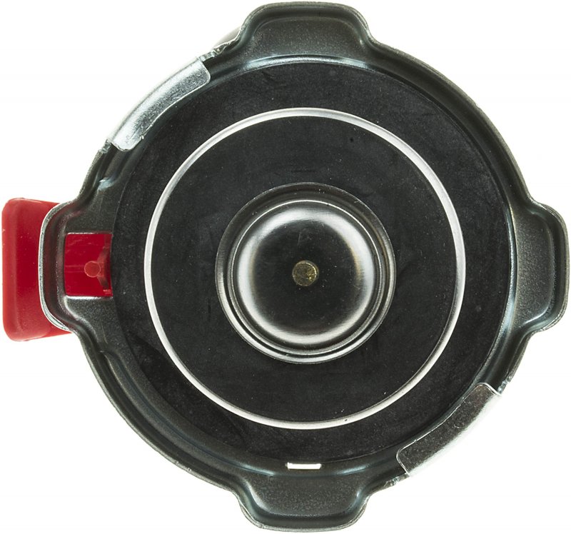 31505 Safety Release Radiator Cap Silver Metal Machined Finish With Overflow Tube And Lever