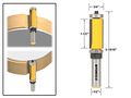 Yonico 14986 Flush Trim Router Bit Top Bottom Bearing 1-1 2 H 1 Shank 
