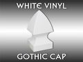 4 White Gothic Vinyl Post Cap 