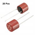 Uxcella 20pcs Dip Mounted Miniature Cylinder Slow Blow Micro Fuse T2 5a 0 250v Red