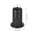 Uxcell M5 Rivet Nuts Carbon Steel Zinc-plated Knurled Flat Head Threaded Insert Nut Black 50pcs