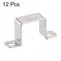 Uxcell U Shaped Connector Bracket 32 X 37mm 304 Stainless Steel For Door Closed Bar Holder Strut Channel 12pcs