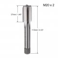 Uxcell Metric Machine Thread Tap M20 X 2 High Speed Steel Screw Taps Straight Flutes Threading Tapping Tool