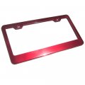 Uframe Stainless Steel License Plate Frame Holder 2 Screw Holes W Adjustable Space Red