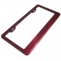 Uframe Stainless Steel License Plate Frame Holder 2 Screw Holes W Adjustable Space Red