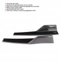 Fydun Pair Universal Side Skirts Car Body Styling Skirt Winglet Wing Diffuser Kit Glossy Black 17 7x3 3in