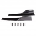 Fydun Pair Universal Side Skirts Car Body Styling Skirt Winglet Wing Diffuser Kit Glossy Black 17 7x3 3in