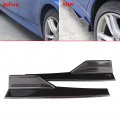 Fydun Pair Universal Side Skirts Car Body Styling Skirt Winglet Wing Diffuser Kit Glossy Black 17 7x3 3in