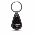 Ipick Image Compatible With Dodge Challenger R T Classic Real Carbon Fiber Gunmetal Black Teardrop Key Chain