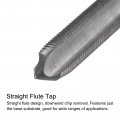 Uxcell Tap Bit Sets M5 X 0 5 H2 Left Hand Straight Flute Machine Thread Milling 5mm M35 Cobalt High Speed Steel Hss-co Twist