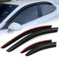 Auto Dynasty Window Visors For 2008-2017 Mitsubishi Lancer Sedan 4pcs Front Left Right Tape-on Deflectors Rain Guards Sun Wind 