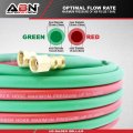 Abn Oxy Acetylene Torch Hose 25 Foot X 1 4 Inch B Fitting Twin Cutting For Welding