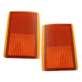 Front Upper Reflectors Pair For Chevy C3500 K3500 1990 1991 1992 1993 Driver And Passenger Side Replacement Gm2557102 Gm2556102 