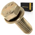 Hex Cylinder Head Bolt With Washer For 2001 To 2010 Bmw 530i 525i 6 By 16 Mm 10 Size Alloy Steel Black