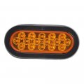 Fortpro 6 Amber Oval Marker Tail Turn Led Light With 16 Sq Leds And Lens F235454 